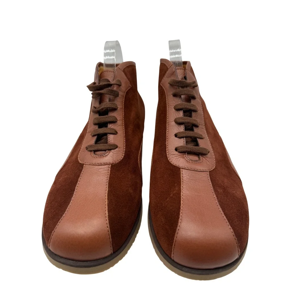 Bacco Bucci Studio Chukka Boots Mens 12 Brown Excellent Suede Leather Mid Top